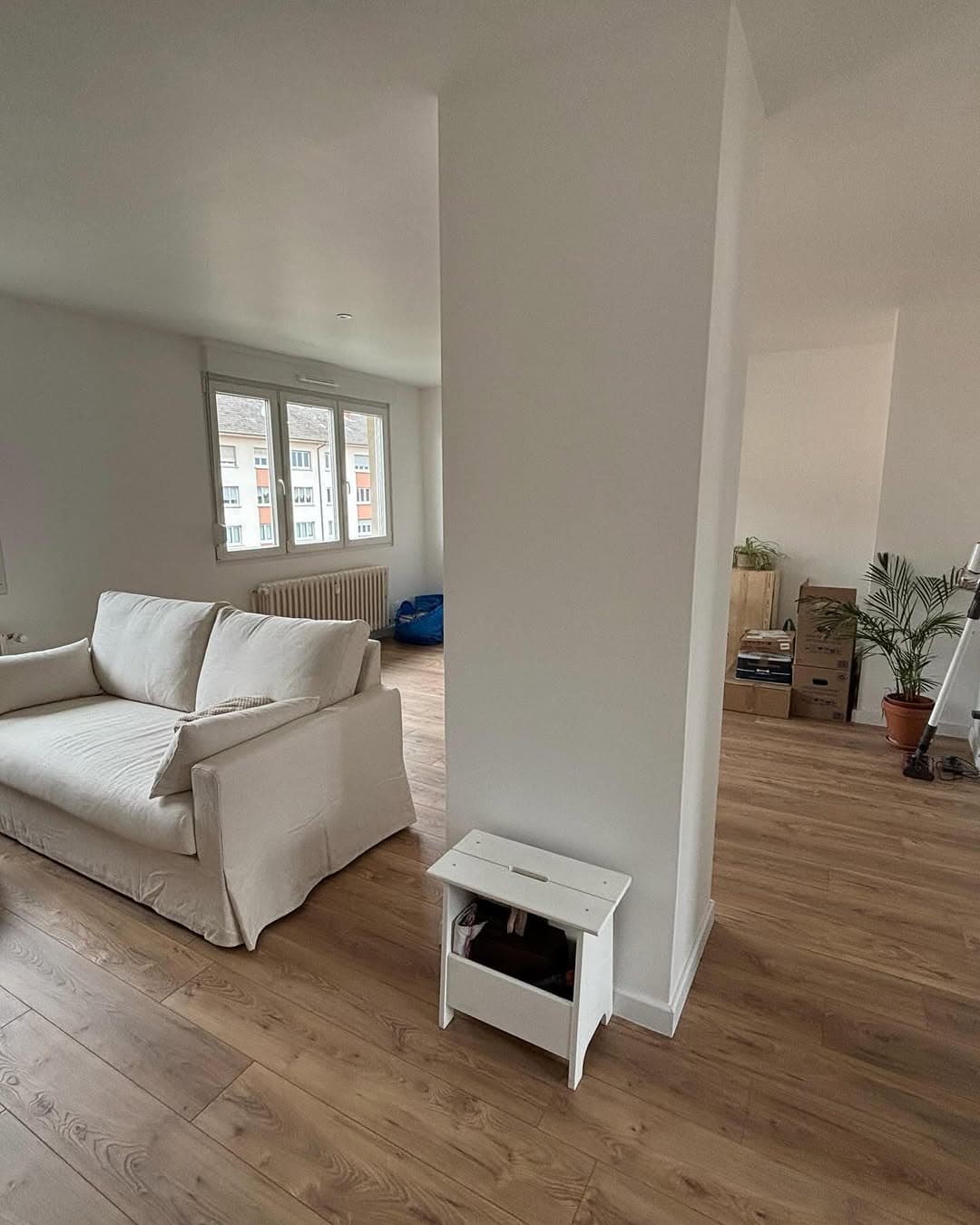 salon parquet ouverture apres renovation