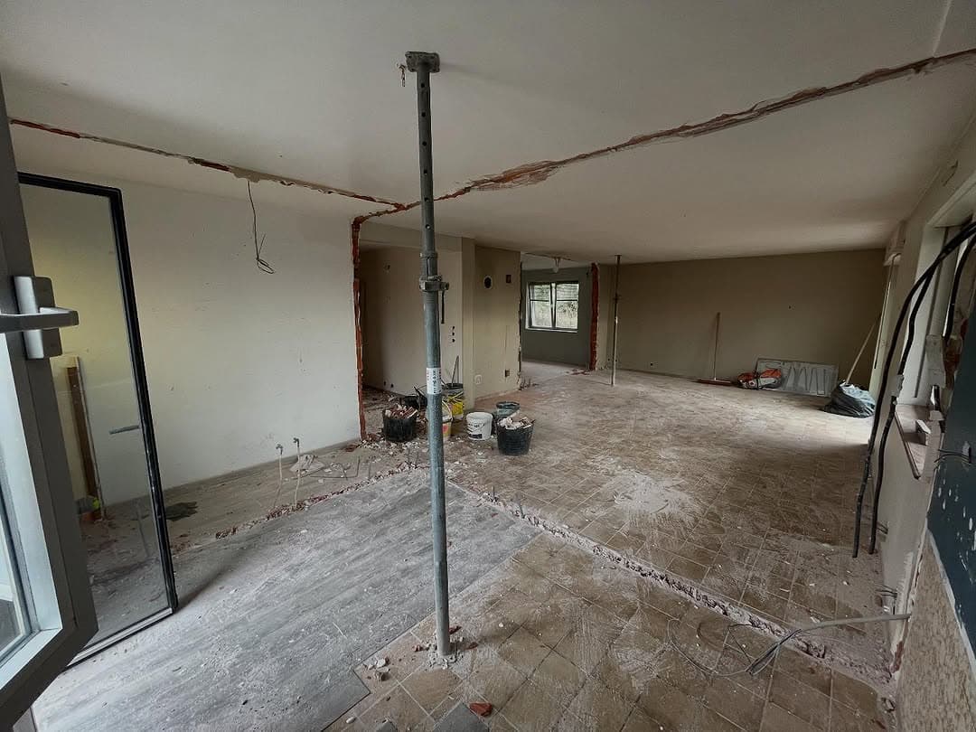 piece vie depose carrelage cloisons pendant travaux