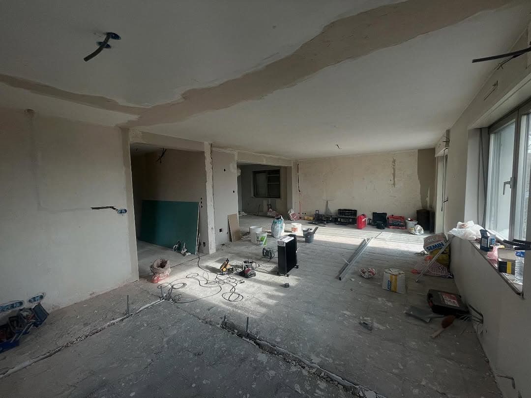 piece vie ragreage preparation sol pendant travaux