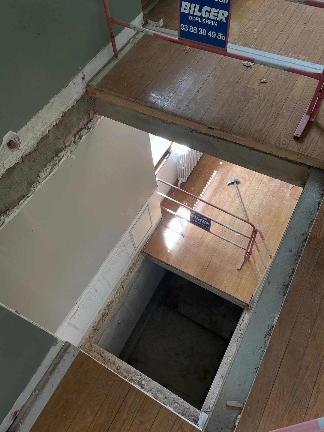 tremie escalier protection chantier